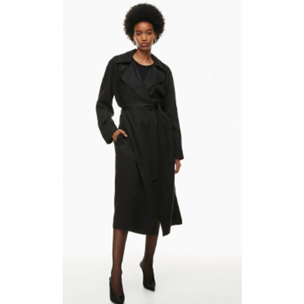 Aritzia Chic Black Trench Coat